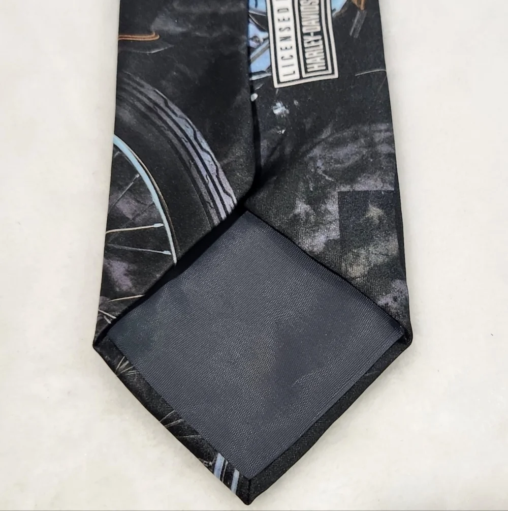 Ralph Marlin Vintage VTG 1994 The Leading Edge Harley Davidson HD Necktie Tie - Picture 6 of 10